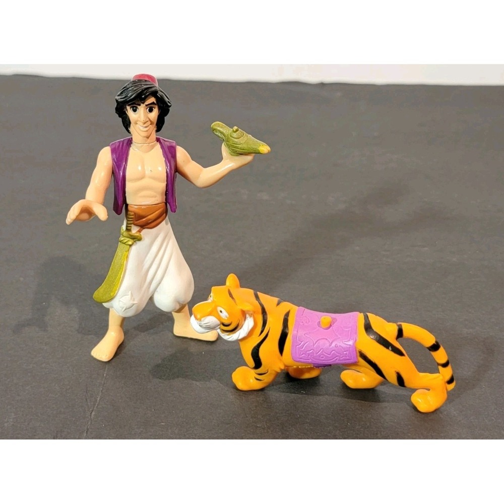 Vintage Disney's Aladdin & Rajah Tiger Burger King Promo Toys